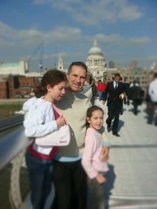 Family at the Southbank. In front of St Pauls