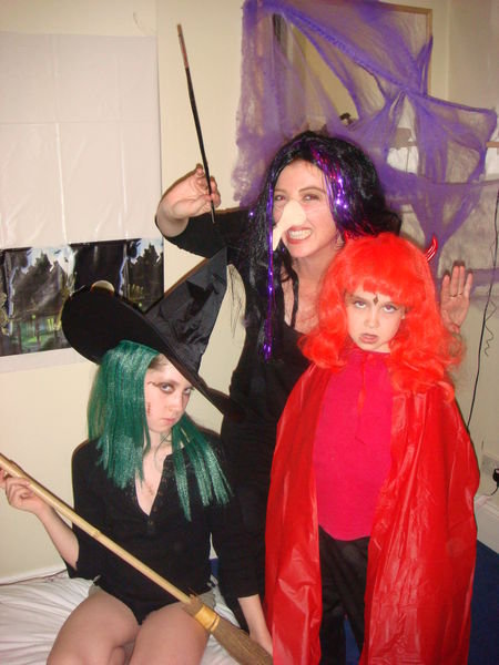 The girls in costume...or perhaps not! Nah, hah, ha. 