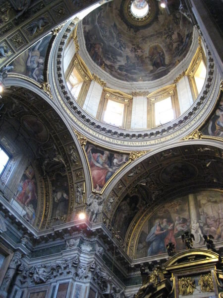 Santa Maria Magiore alter ceiling view