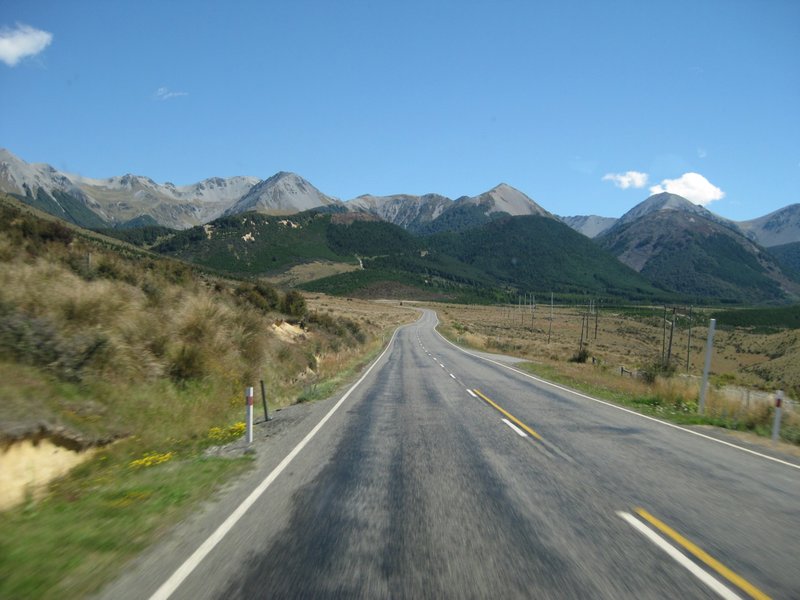 Driving to Arthurs Pass