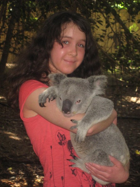 with Koala at Sanctuary