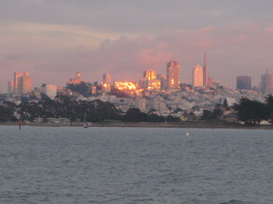 View of city from Golden Gate wharf