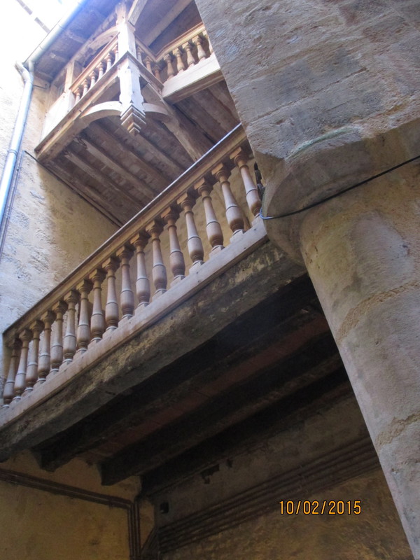 Stairs to our apartment in Sarlat