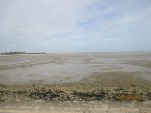 Low tide on the cycle path to St Martin