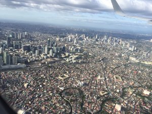 Flying over Manila
