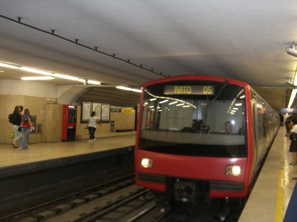Metro train approaching
