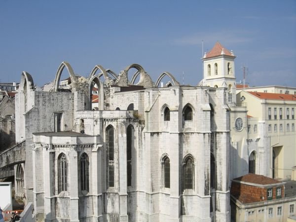 View of Igreja do Carmo from Elevador de Santa Justa