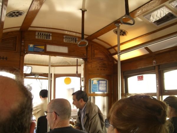 Inside the tram