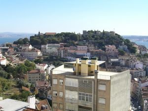 View of Castelo de Sao Jorge from Miradouro da Senhora do Monte