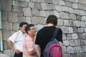 Paul amusing some Korean tourists