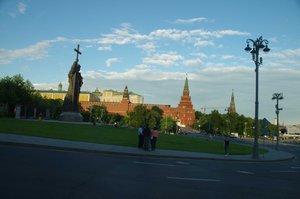 Erster Blick auf den Kreml