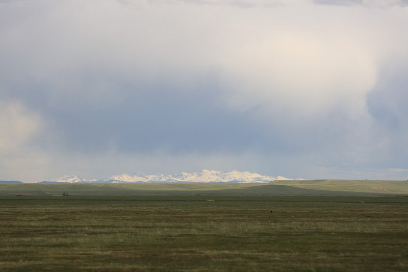 Beautiful peaks of the Snowy Range as we are getting close to Laramie!
