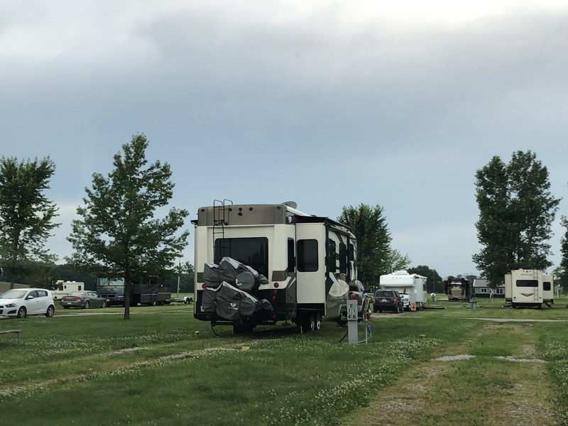Our spot at the Amana RV Park!