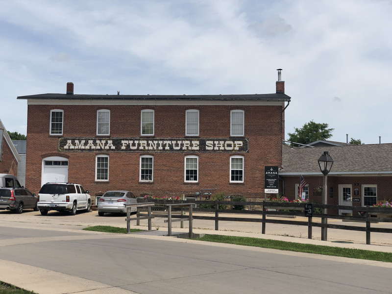The Amana furniture and clock shop. 