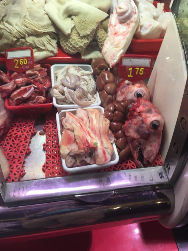 Spanish meat vendor