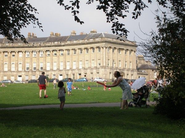 Playing Cricket near the Royal Crescent