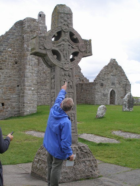 Mike at Clonmacnoise High Cross