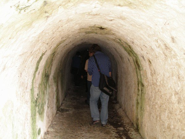 Inside the servants' tunnel at Strokestown