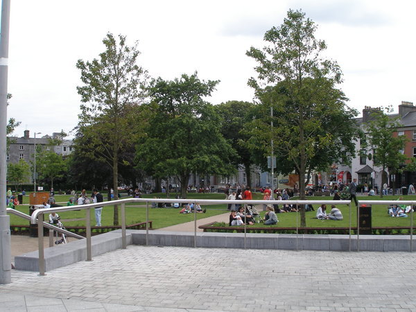 Eyre Square and JFK park in Galway