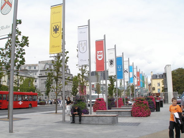 Flags of the 14 "Tribes" in Eyre Square
