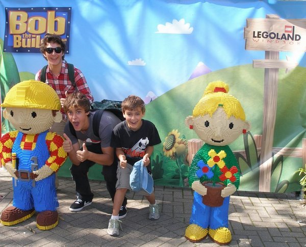 Our boys with Bob the Builder