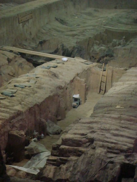 An excavation pit