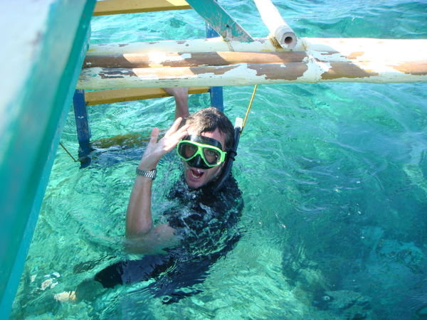 Snorkelling from our privately hired boat and crew!