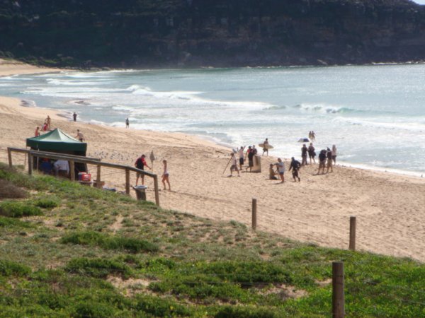 Filiming Home and Away.