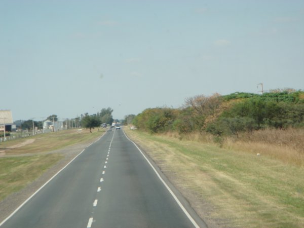 Typical straight roads across Argentina