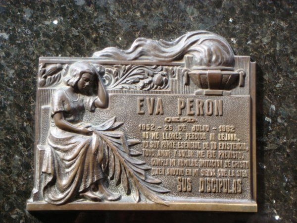 'Evita' tomb stone.