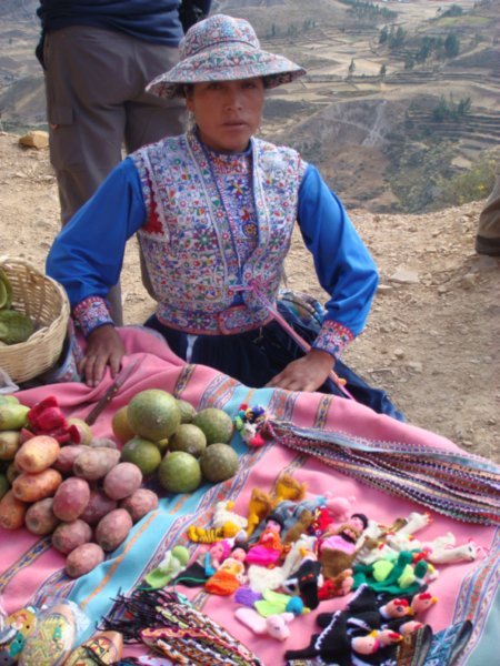 Cactus fruit seller