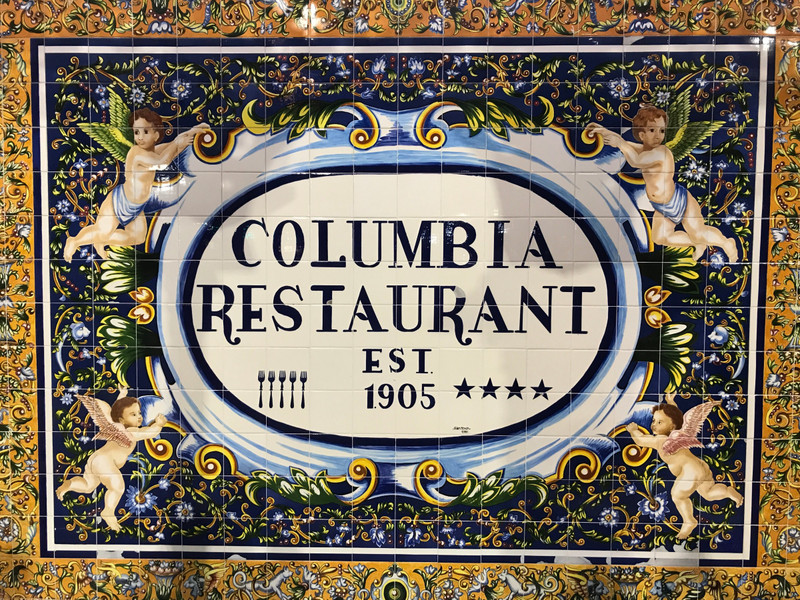 Columbia Restaurant tile sign