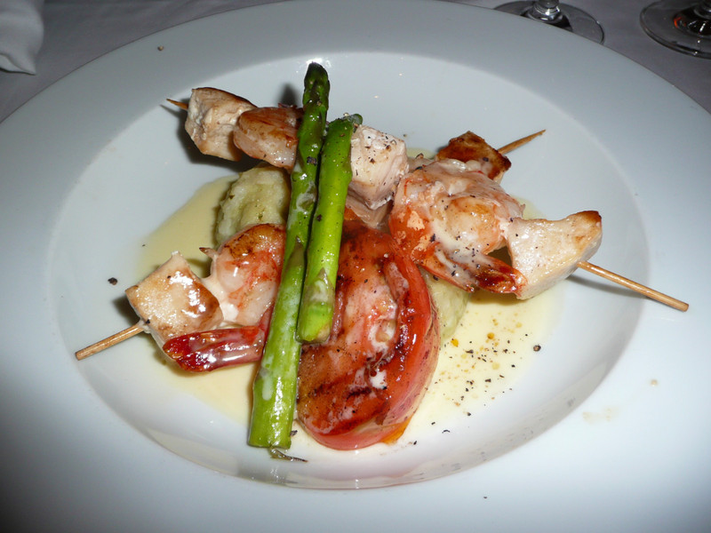 Shrimp and Swordfish Brochette