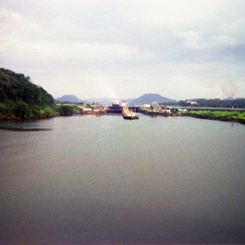 Approaching Miraflores Locks