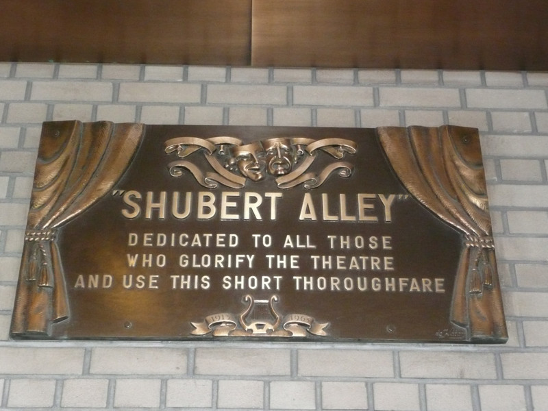 Shubert Alley Plaque