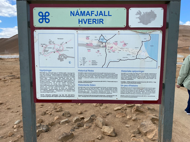 Námafjall Geothermal Area Interpretive marker