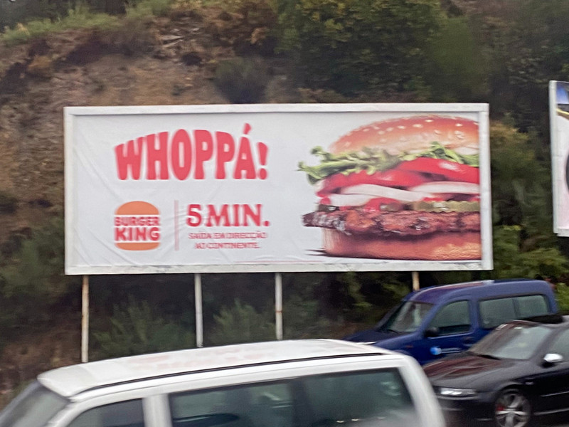 Billboard for the Lamego Burger King