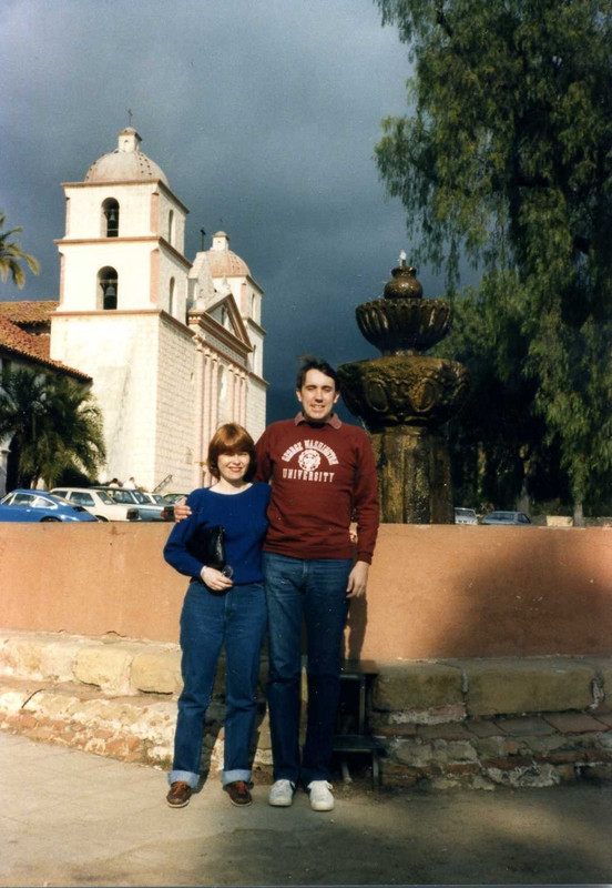 Susan and I at Mission Santa Barbara