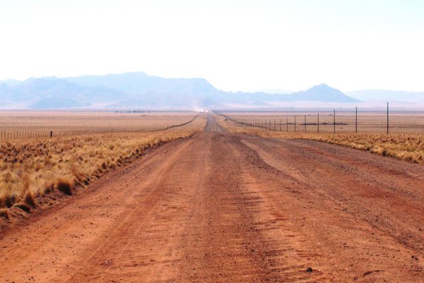 Typical Namib desert road
