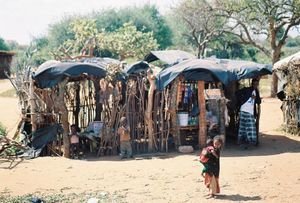 Northern Kenyan Samburu village