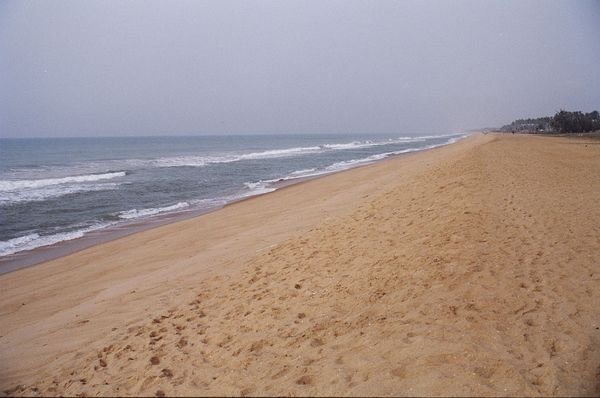 Endless beach, Grand Popo, Benin.