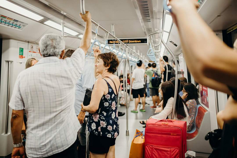 Inside the MRT - Singapore