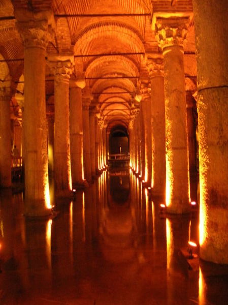 Roman Cısterns under Istanbul, Turkey