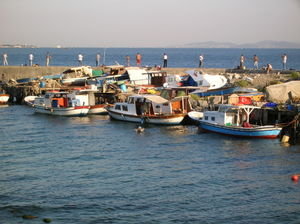 Fıshermen boats, Black Sea, Istanbul