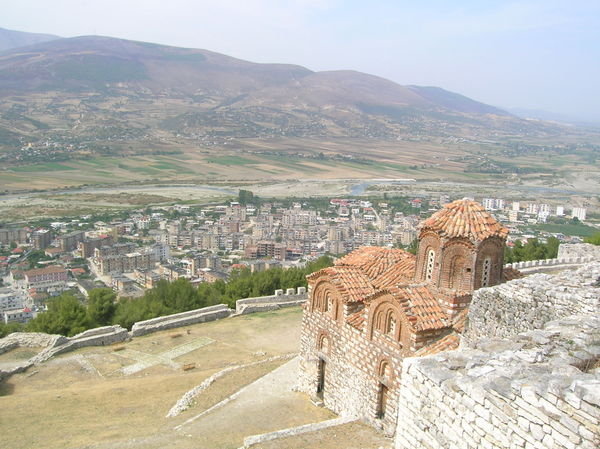 Berat township from the fort - Albania