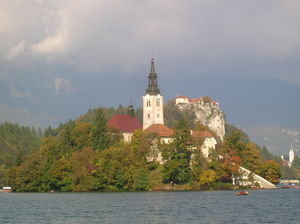 Church on island Lake Bled - Slovenia