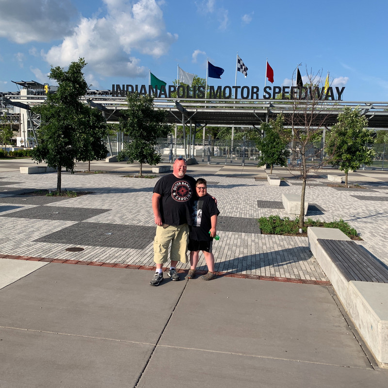 Adam and Diego at Indianapolis Motor Speedway