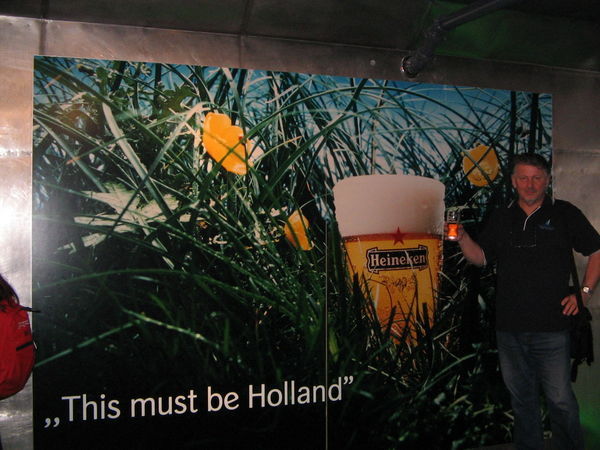 Paul at the Heineken brewery tour