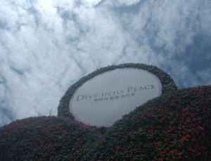 FINA Slogan "DIVE INTO PEACE"