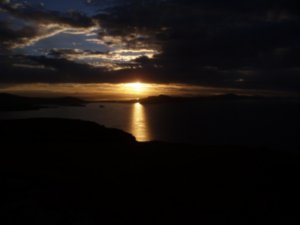 Coucher de soleil sur Titicaca- Sunset on Titicaca